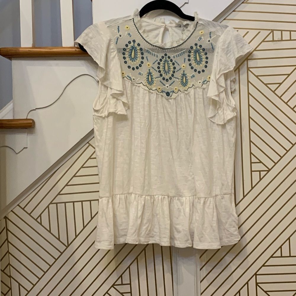 Lucky Brand Short Sleeve Blouse